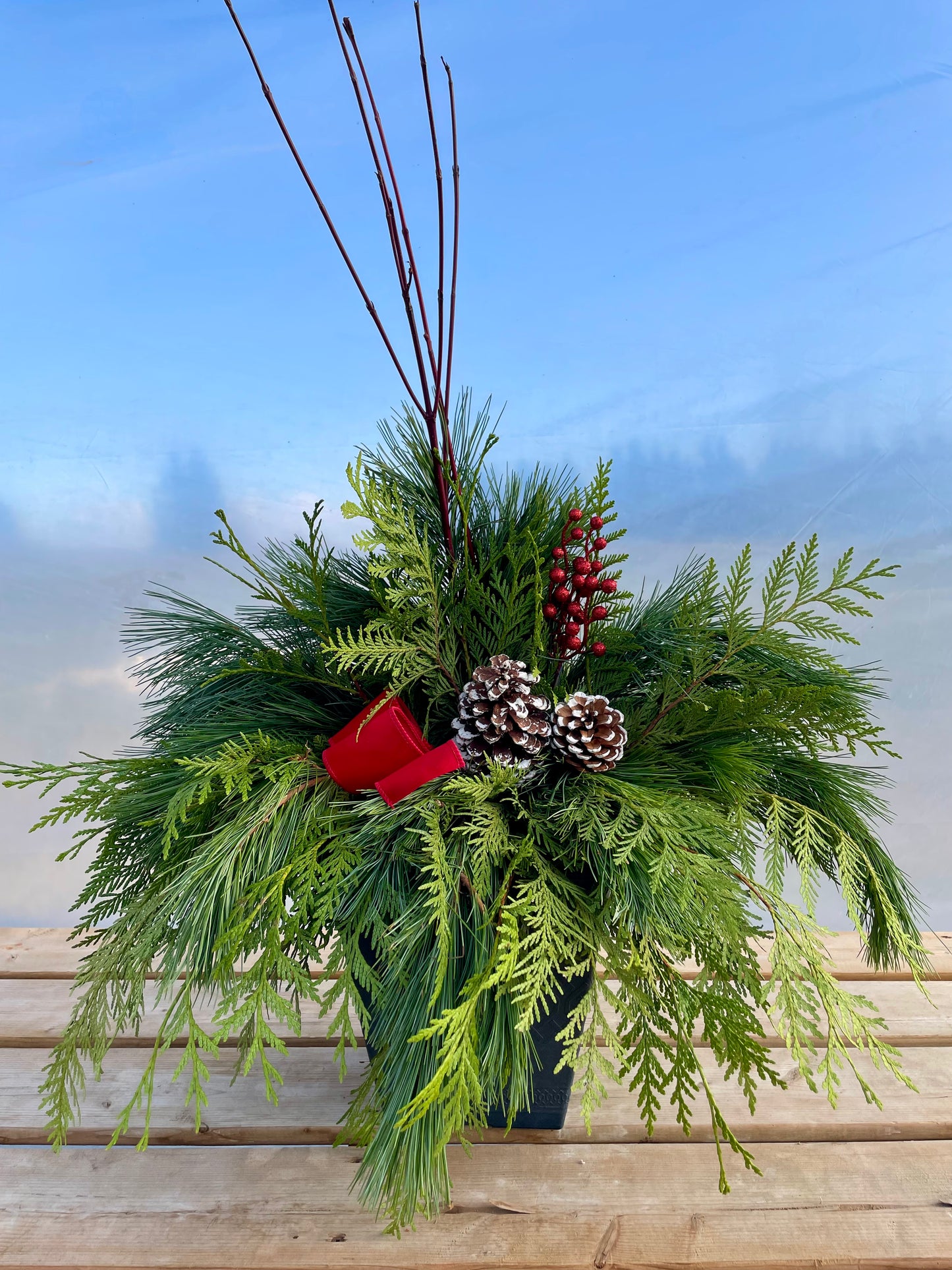 Winter Porch Planter