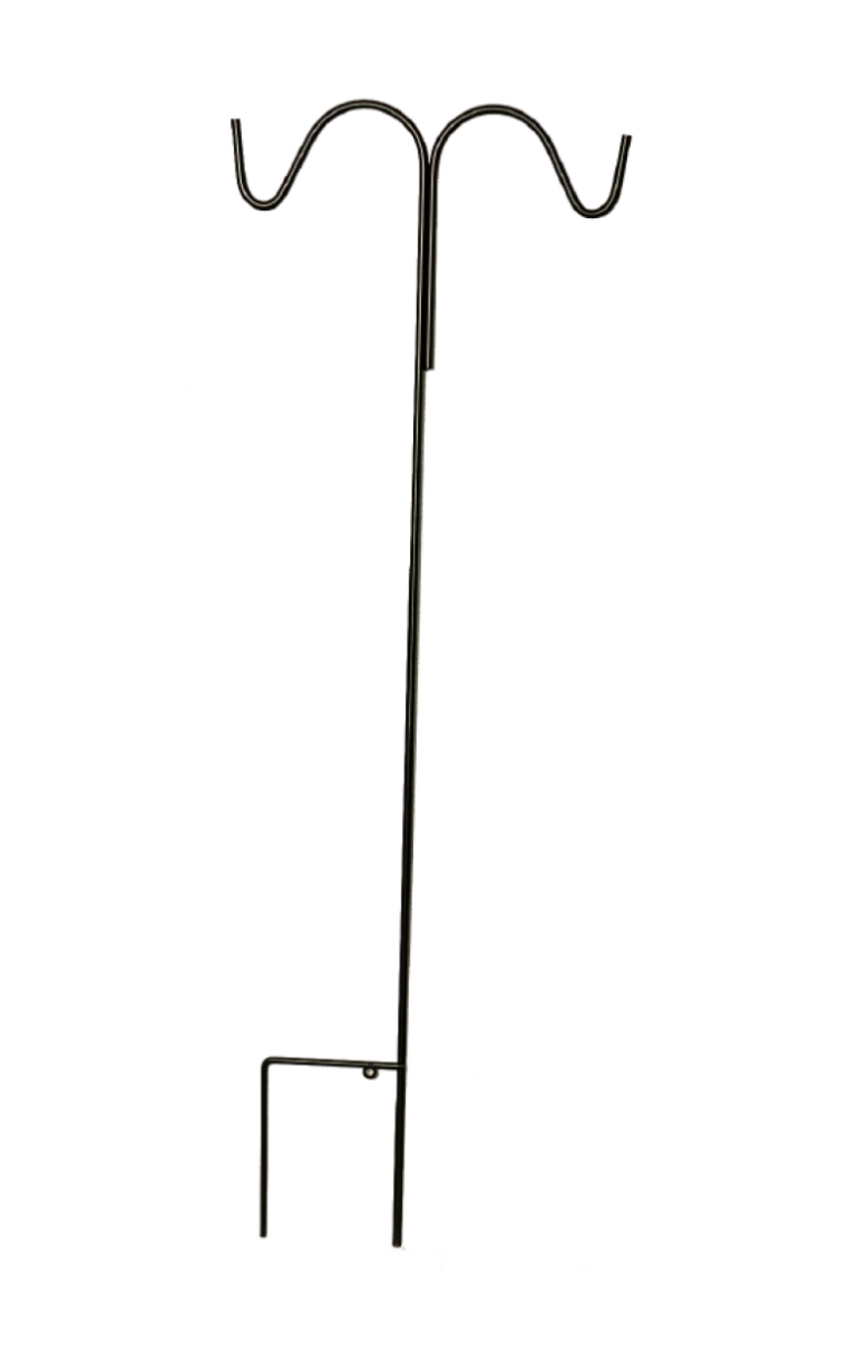 Garden Shepherd Hook Double 84in Black