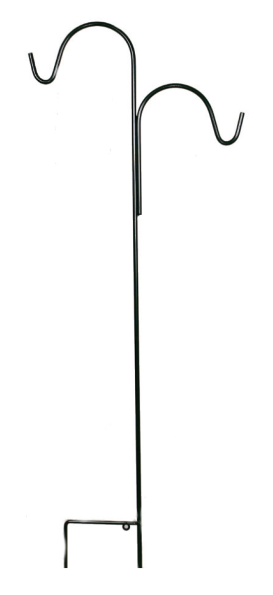 Garden Shepherd Hook Double Offset 84in Black