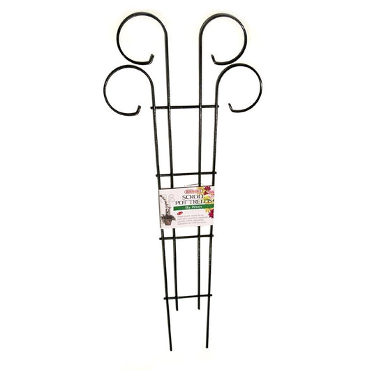 Wire Scroll Pot Trellis Powder Coat