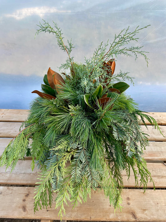 Winter Porch Planter Fancy Greens