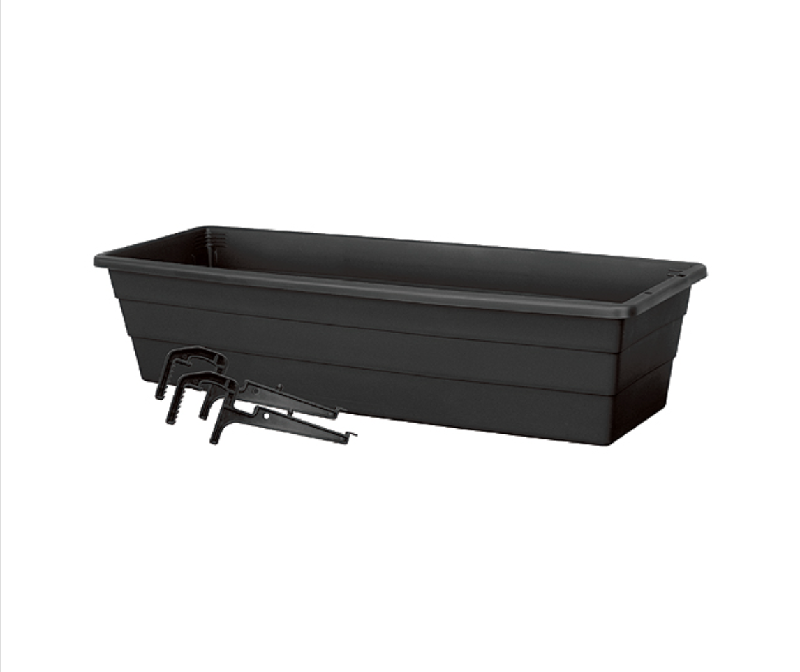 Futura Window Box Planter Plastic With Brackets