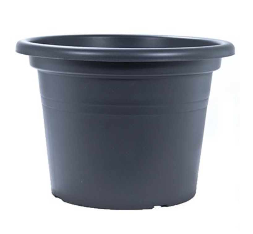 Tereplast Planter Plastic Round Cilindro Anthracite