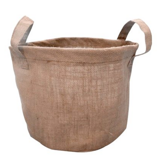 Burlap Planter Bags With Liner & Handles Natural