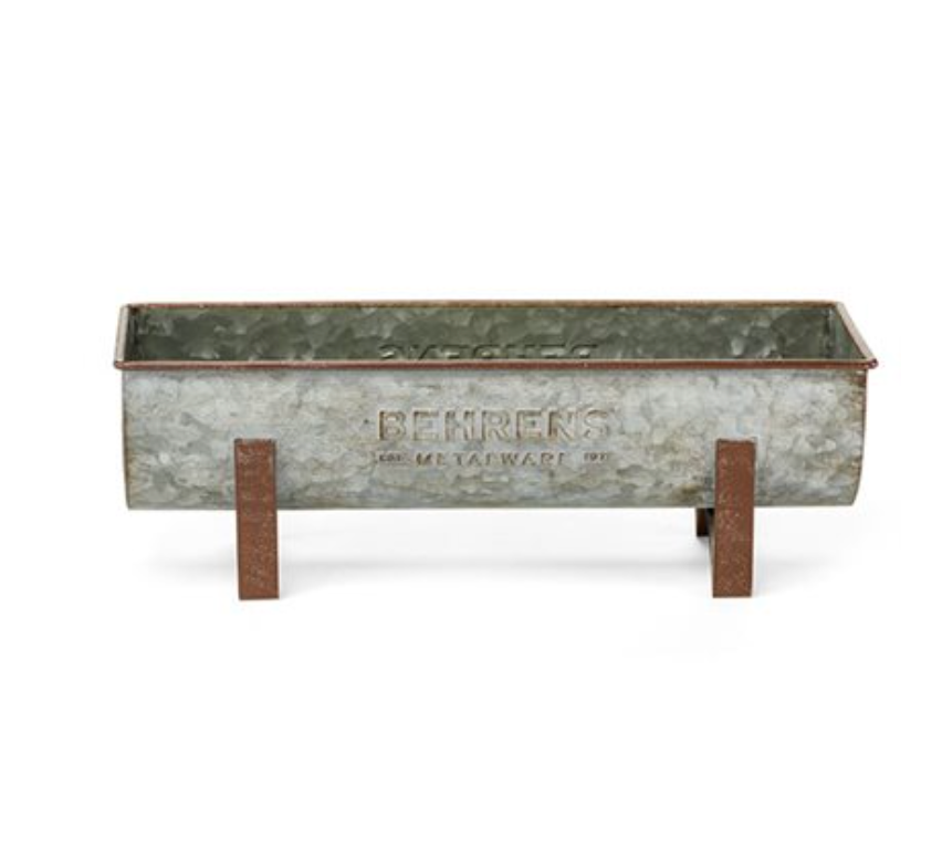 Planter Trough Aged Galvanized Steel