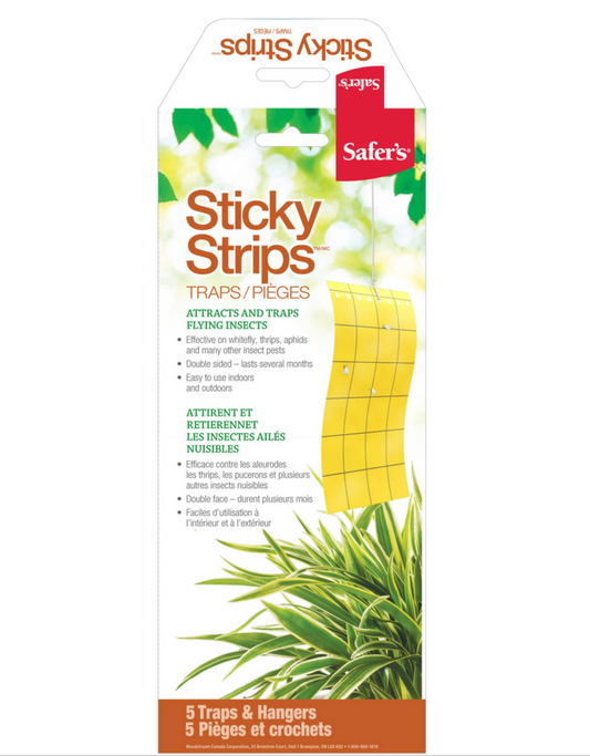 Safer's Flying Insect Sticky Strips Traps & Hangers 5 / Pk