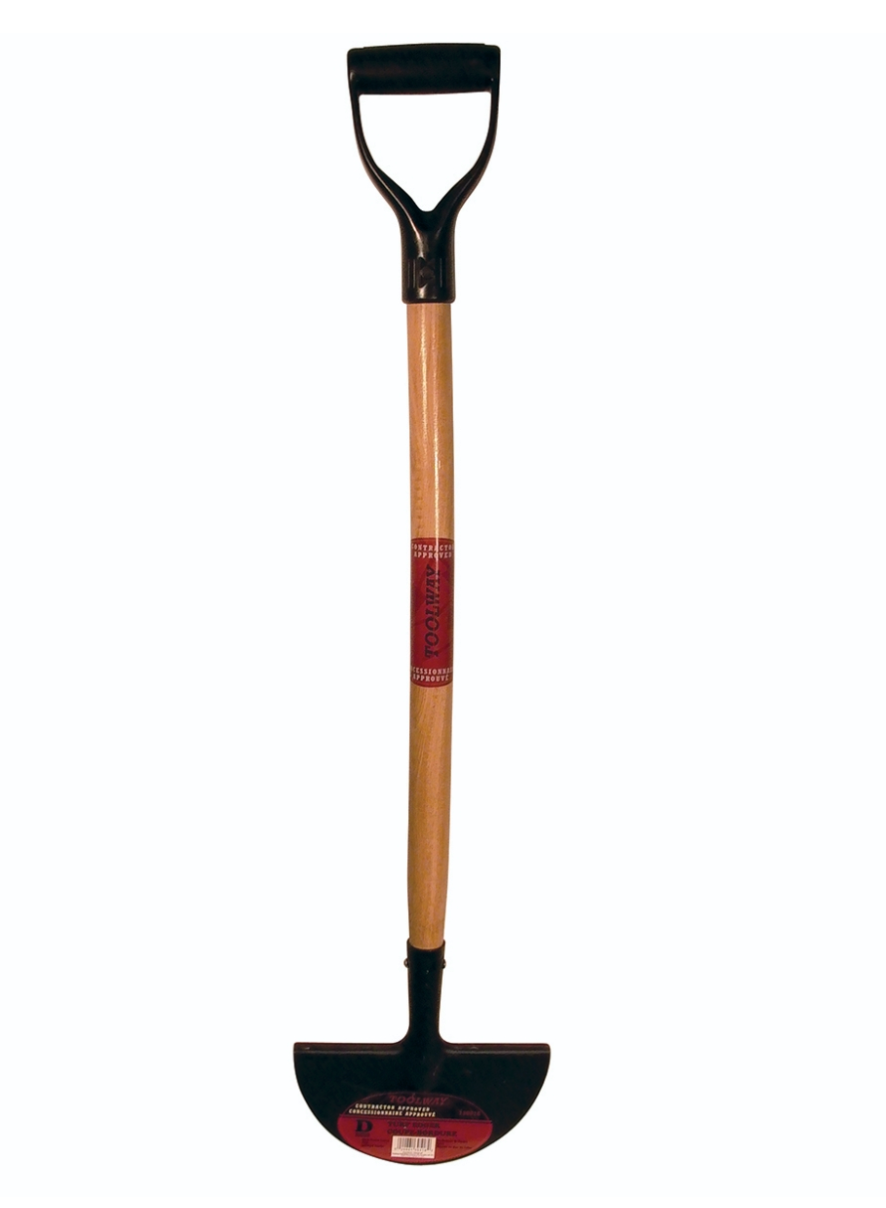 Lawn Edger Half Moon With Foot Step 32-1/2in Wood D-Handle