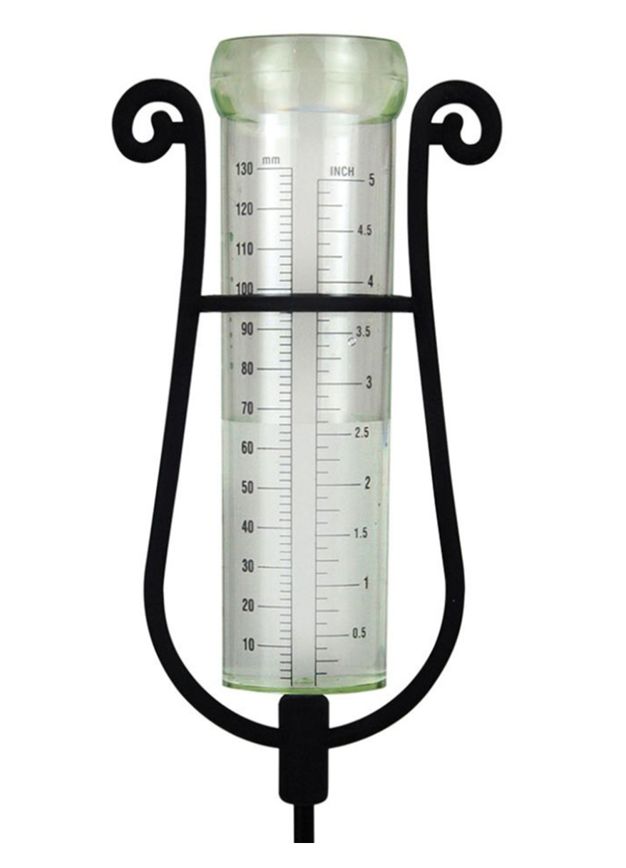 Rain Gauge with Stake Decorative Metal