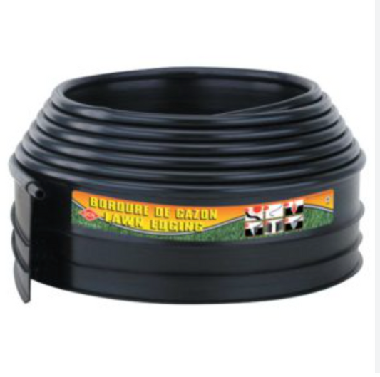Lawn Edging Plastic Max 5in x 20ft Black Bulk