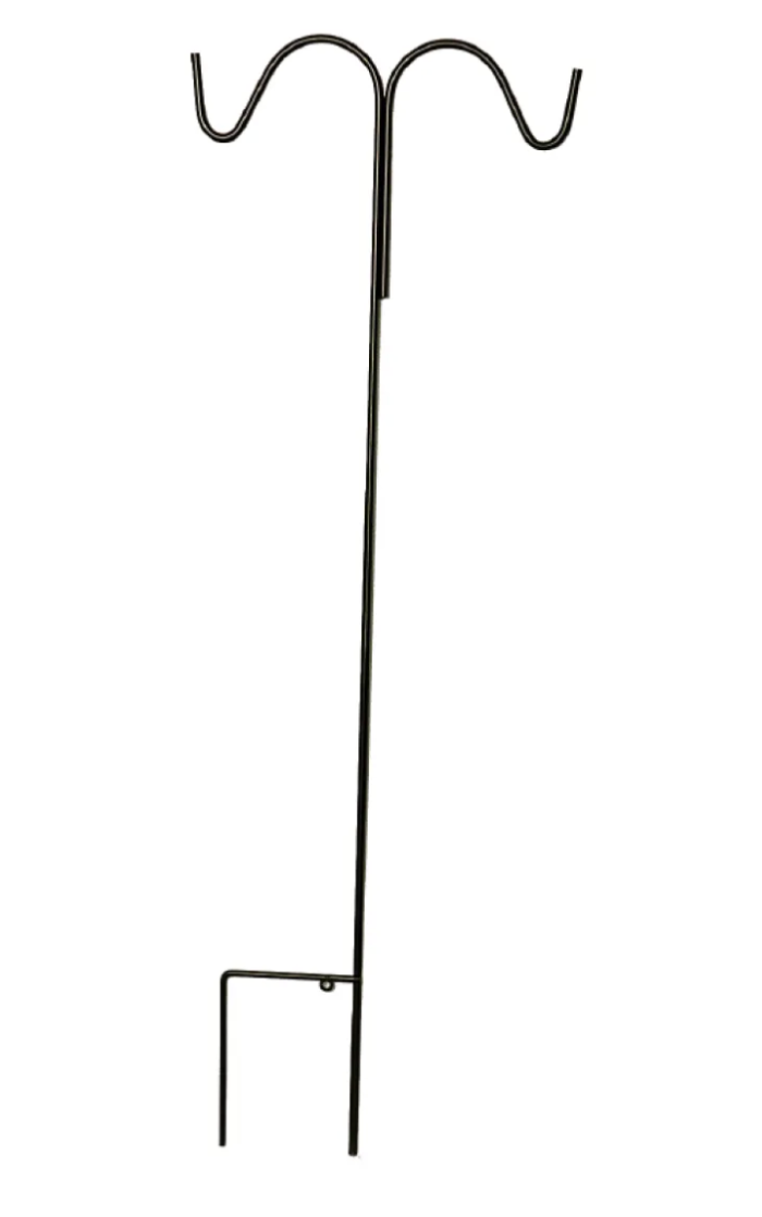 Garden Shepherd Hook Double 84in Black