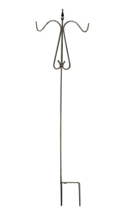 Garden Shepherd Hook Double Deluxe 84in Black