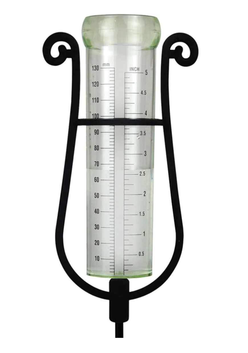 Rain Gauge with Stake Decorative Metal