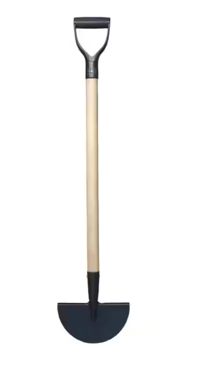 Lawn Edger Half Moon With Foot Step 32-1/2in Wood D-Handle