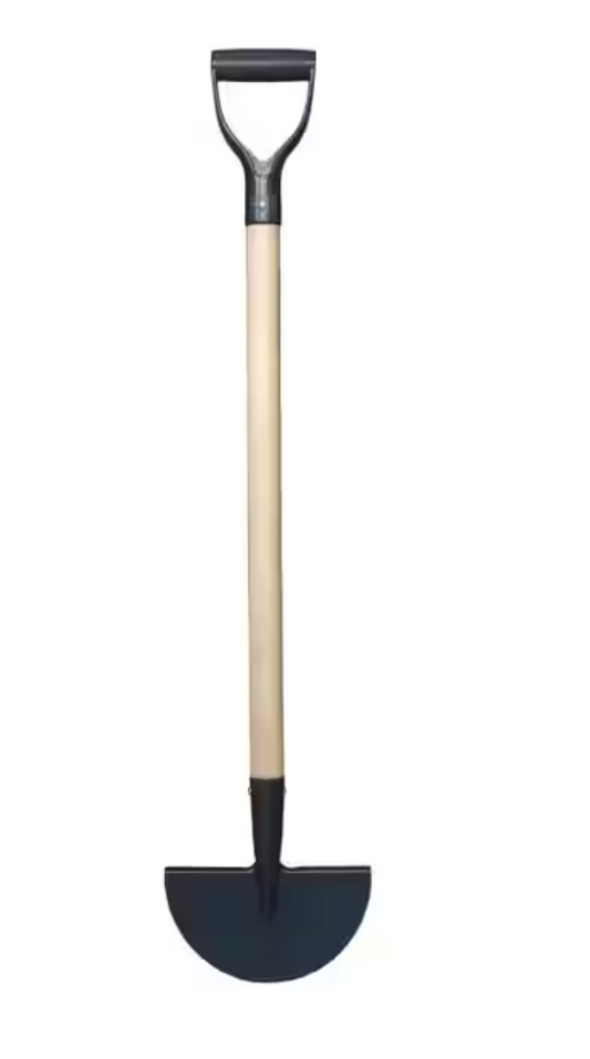 Lawn Edger Half Moon With Foot Step 32-1/2in Wood D-Handle