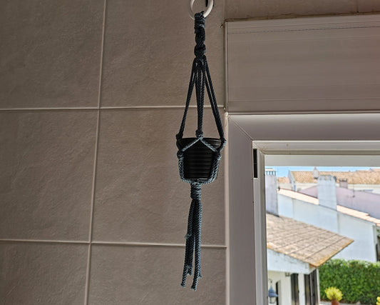 Black Macrame Pot Hanger